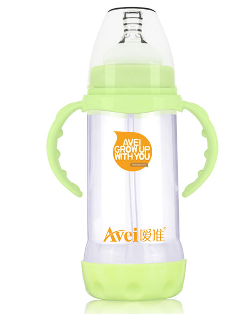 噯唯寬口徑帶柄自動(dòng)防脹氣PP奶瓶(300ml)