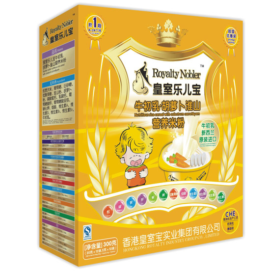 皇室樂(lè)兒寶牛初乳胡蘿卜淮山營(yíng)養(yǎng)米粉300克