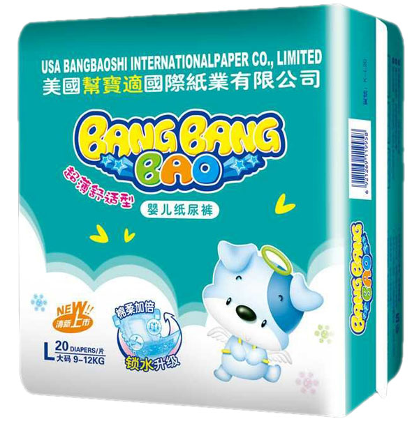 幫幫寶超薄舒適型yinge紙尿褲L20片