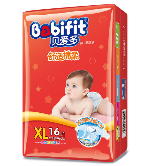 貝愛多舒適棉柔紙尿褲XL碼16片中包裝