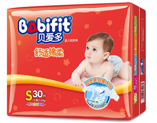 貝愛(ài)多舒適棉柔紙尿褲S碼30片中包裝
