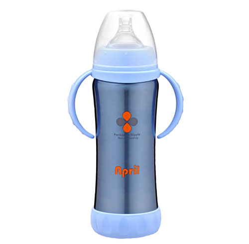 愛普麗不銹鋼保溫奶瓶210ml藍(lán)色