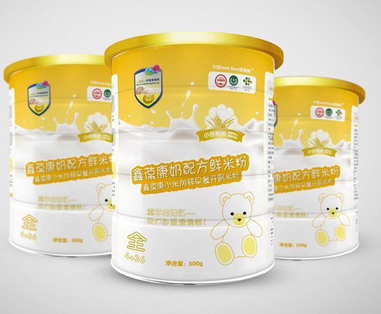 澳澳熊鑫葆康奶配方小米加鋅早餐開(kāi)胃米粉