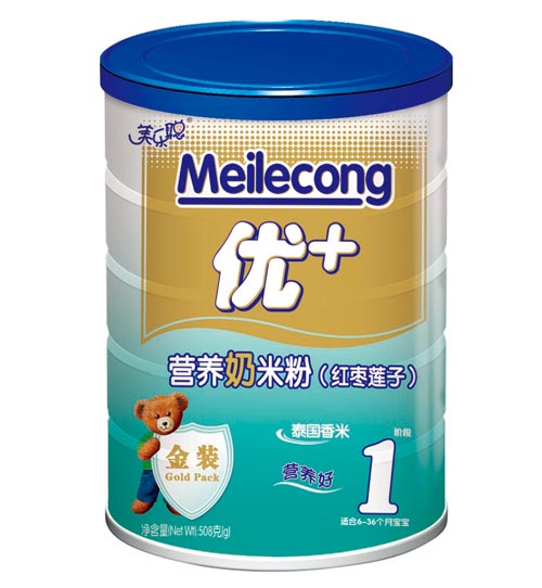 美樂(lè)聰紅棗蓮子營(yíng)養(yǎng)奶米粉1段