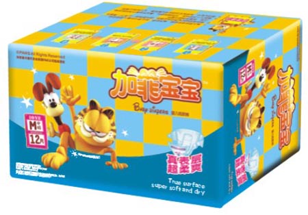 加菲寶寶超柔爽超薄yinge紙尿褲M碼12片