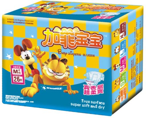加菲寶寶超炫吸絲薄yinge紙尿褲M碼26片