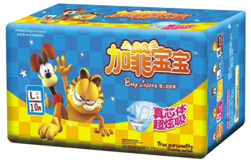加菲寶寶超炫吸絲薄yinge紙尿褲L碼10片