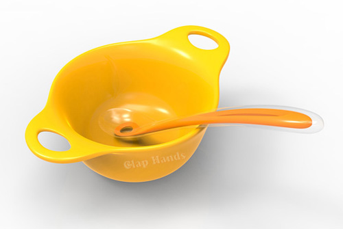 拍拍手硅膠雙耳碗