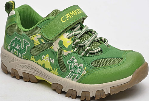 駱駝兒童登山鞋青色