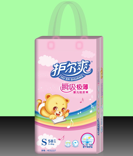 護(hù)爾爽瞬吸極薄yinge紙尿褲S碼58片