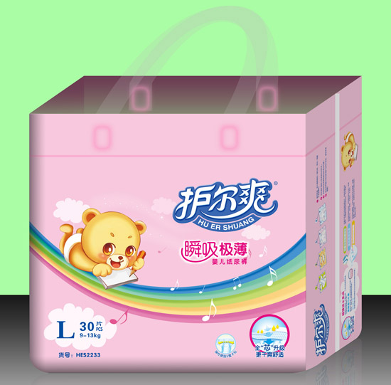 護(hù)爾爽瞬吸極薄yinge紙尿褲L碼30片