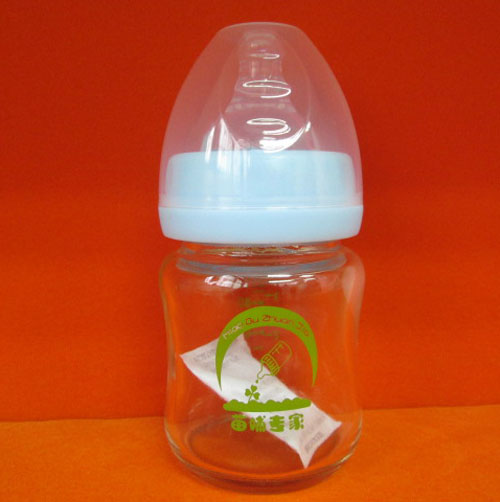 苗哺專家4安寬口弧形抗摔防爆玻璃奶瓶120ml