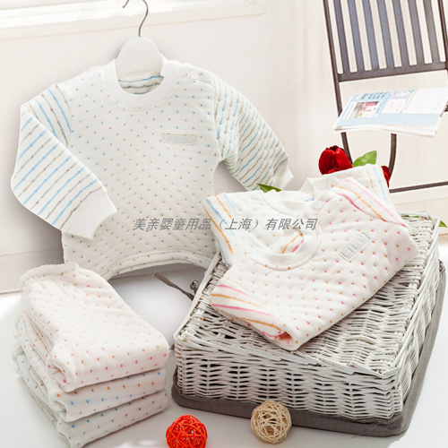 美親yinge有機(jī)棉條紋套裝