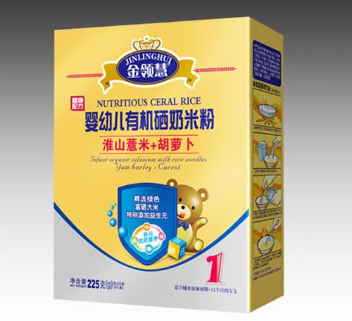 金領(lǐng)慧淮山薏米+胡蘿卜yingye有機(jī)硒米粉1段盒裝