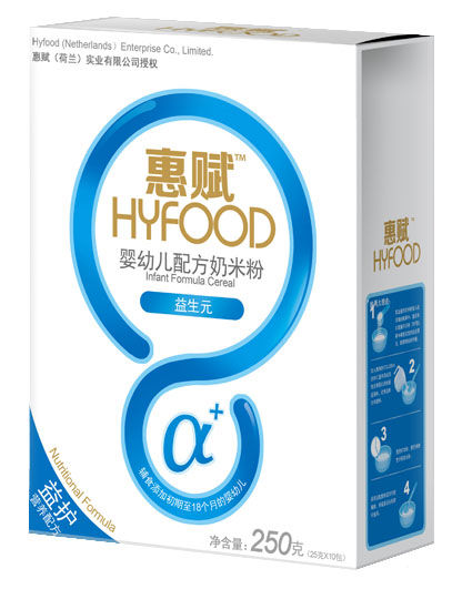 惠賦益生元yingye配方奶米粉盒裝