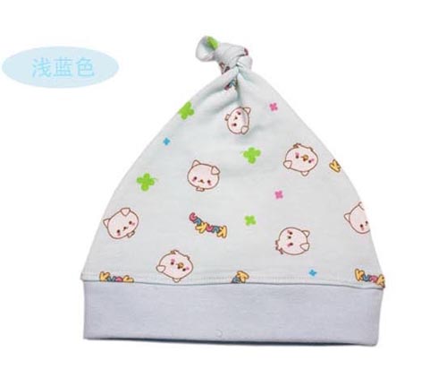 KUNKUNyinge用棉質帽子淺藍色