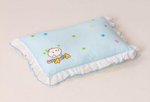 KUNKUN純棉造型yinge用枕頭淺藍(lán)色