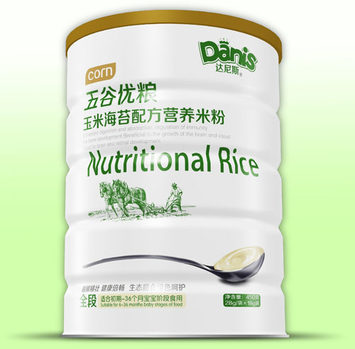 達(dá)尼斯五谷優(yōu)糧玉米海苔米粉聽裝