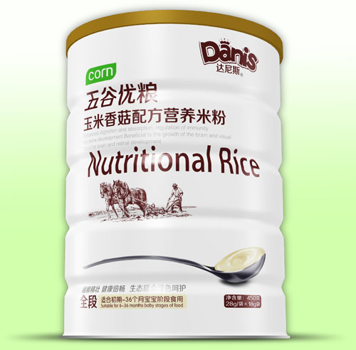 達尼斯五谷優(yōu)糧玉米香菇米粉聽裝