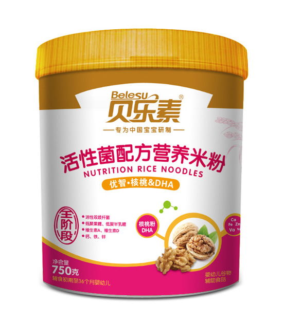 貝樂(lè)素優(yōu)智核桃DHA活性菌營(yíng)養(yǎng)米粉