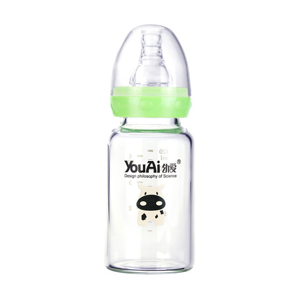 幼愛晶鉆玻璃標(biāo)口奶瓶120ml