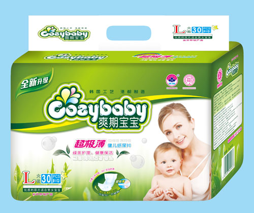 爽期寶寶超級薄茶葉yinge紙尿片L碼