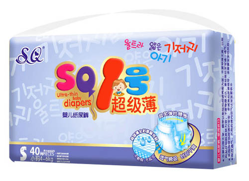 SQ1號(hào)超級(jí)薄yinge紙尿褲S碼40片