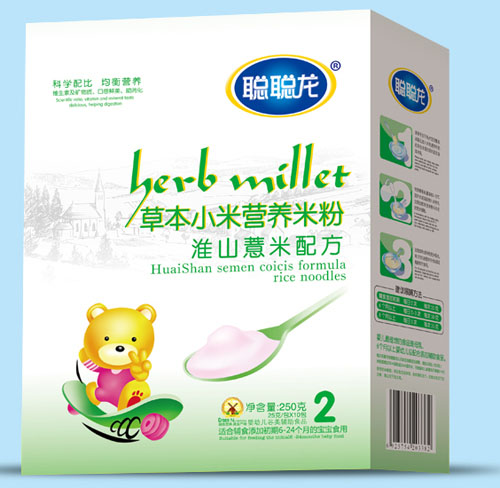 聰聰龍淮山薏米配方草本小米米粉2段盒裝