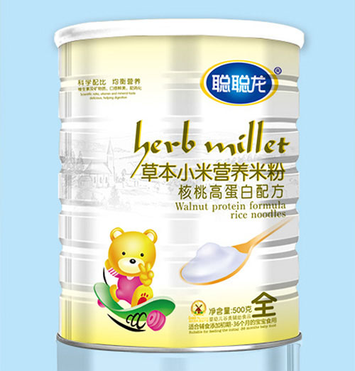 聰聰龍核桃高蛋白配方草本小米米粉全段聽裝