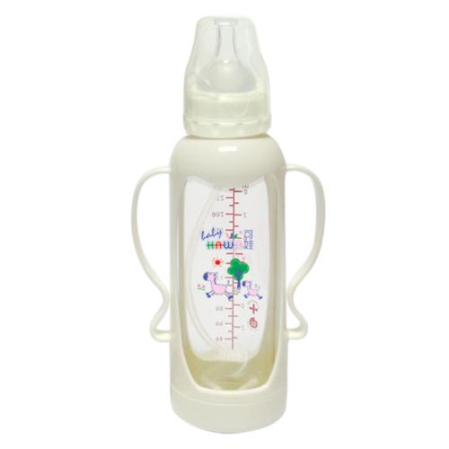 可娃標(biāo)口徑防摔晶鉆玻璃奶瓶240ML