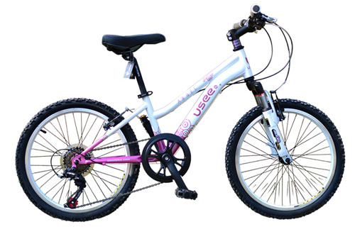 USEE優(yōu)適天使高碳鋼20寸兒童自行車(chē)女童款兩色可選