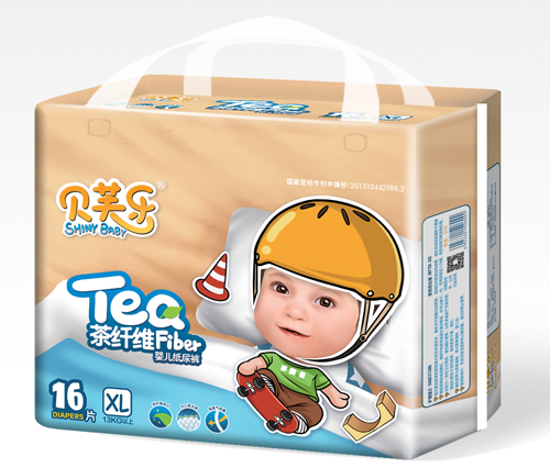 貝芙樂茶纖維yinge紙尿褲XL碼16片