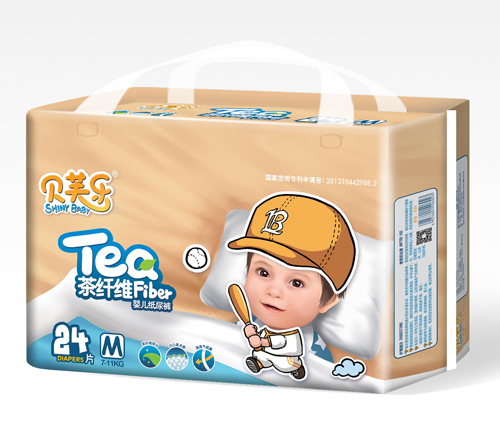 貝芙樂(lè)茶纖維yinge紙尿褲M碼24片