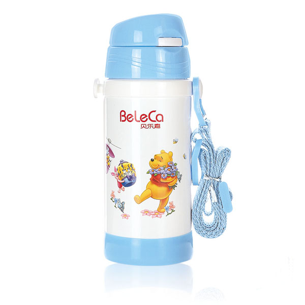 貝樂嘉藍色卡通保溫環(huán)保水壺