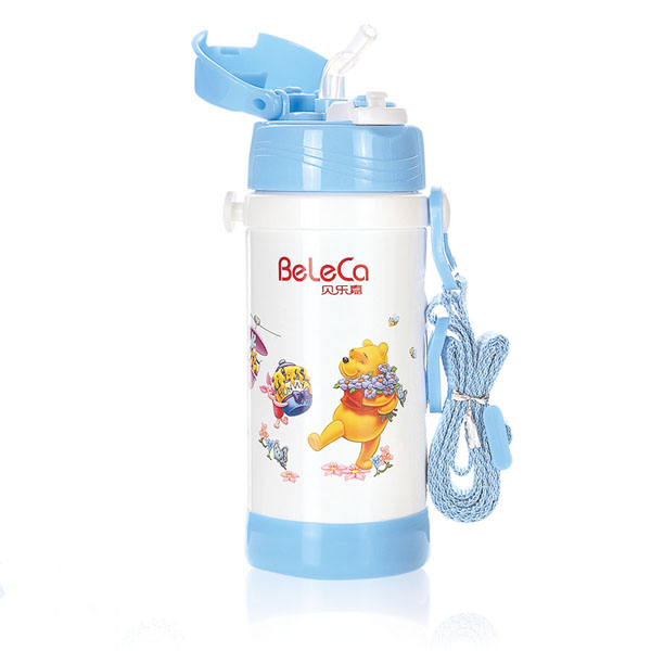 貝樂嘉藍色卡通保溫水壺