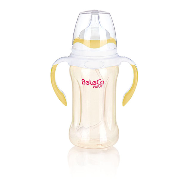 貝樂嘉黃白兩色雙柄yinge全自動奶瓶