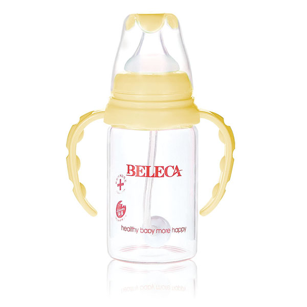貝樂嘉黃色雙柄全自動(dòng)防爆yinge奶瓶