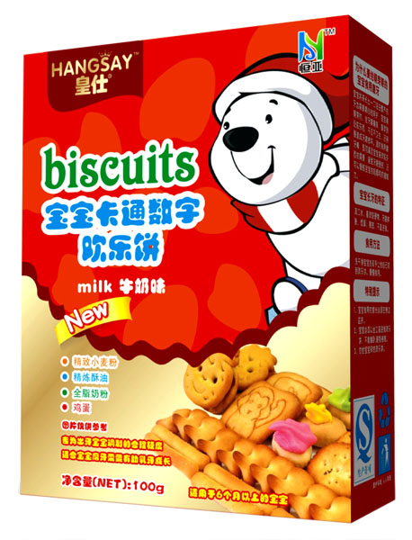 皇仕牛奶味寶寶卡通數(shù)字歡樂餅