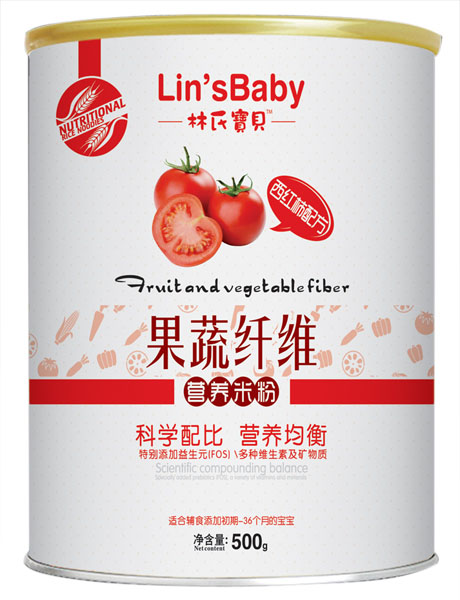 林氏寶貝西紅柿果蔬纖維米粉聽(tīng)裝