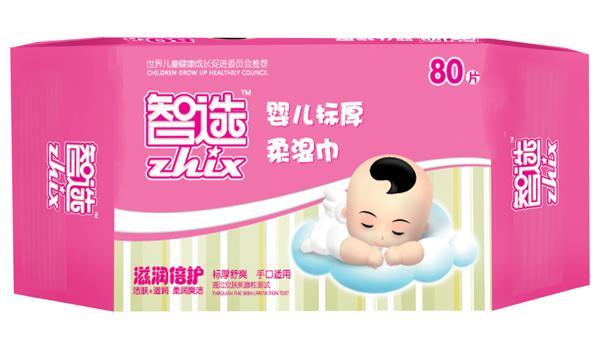 智選yinge標(biāo)厚柔濕巾80片裝