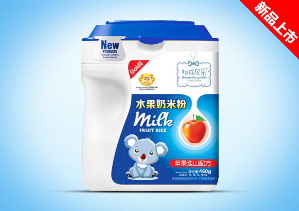 邦成貝樂(lè)蘋果淮山水果奶米粉桶裝
