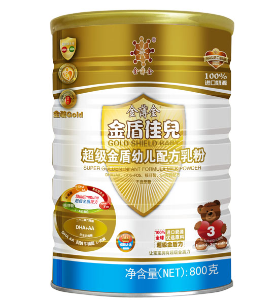 金盾佳兒超級金盾youe配方乳粉800克3段聽裝