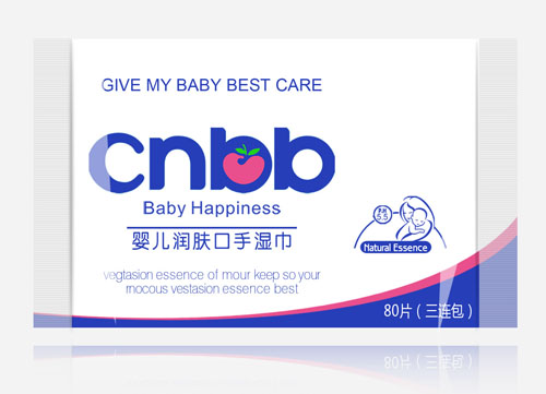 恰里寶貝yinge潤(rùn)膚口手濕巾80片三連包