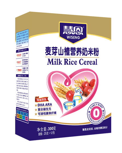 慧恩300克普裝麥芽山楂營養(yǎng)奶米粉