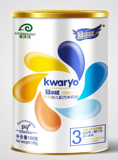 冠爾優(yōu)金裝yinge配方羊奶粉3段小聽100g