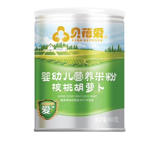 貝蓓愛(ài)yingye核桃胡蘿卜營(yíng)養(yǎng)米粉