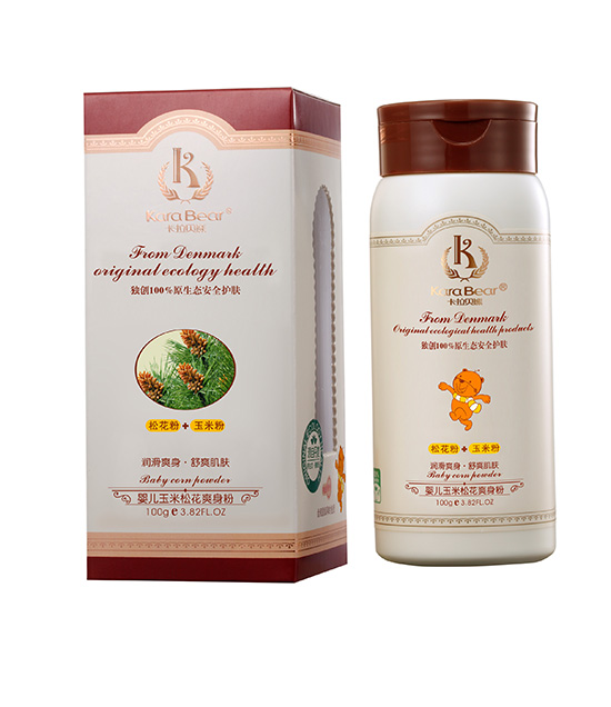卡拉貝熊100gyinge玉米松花爽身粉