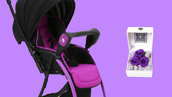 可思貝防霧霾yinge推車(chē)(殷紫)