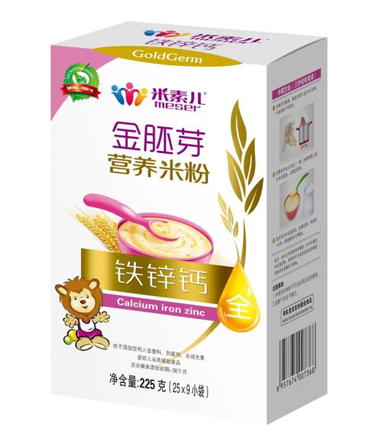 米素兒鐵鋅鈣金胚芽營(yíng)養(yǎng)米粉盒裝