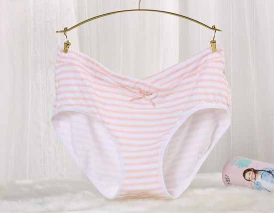 元曼活力孕動518低腰舒柔內(nèi)褲(粉紅條紋)